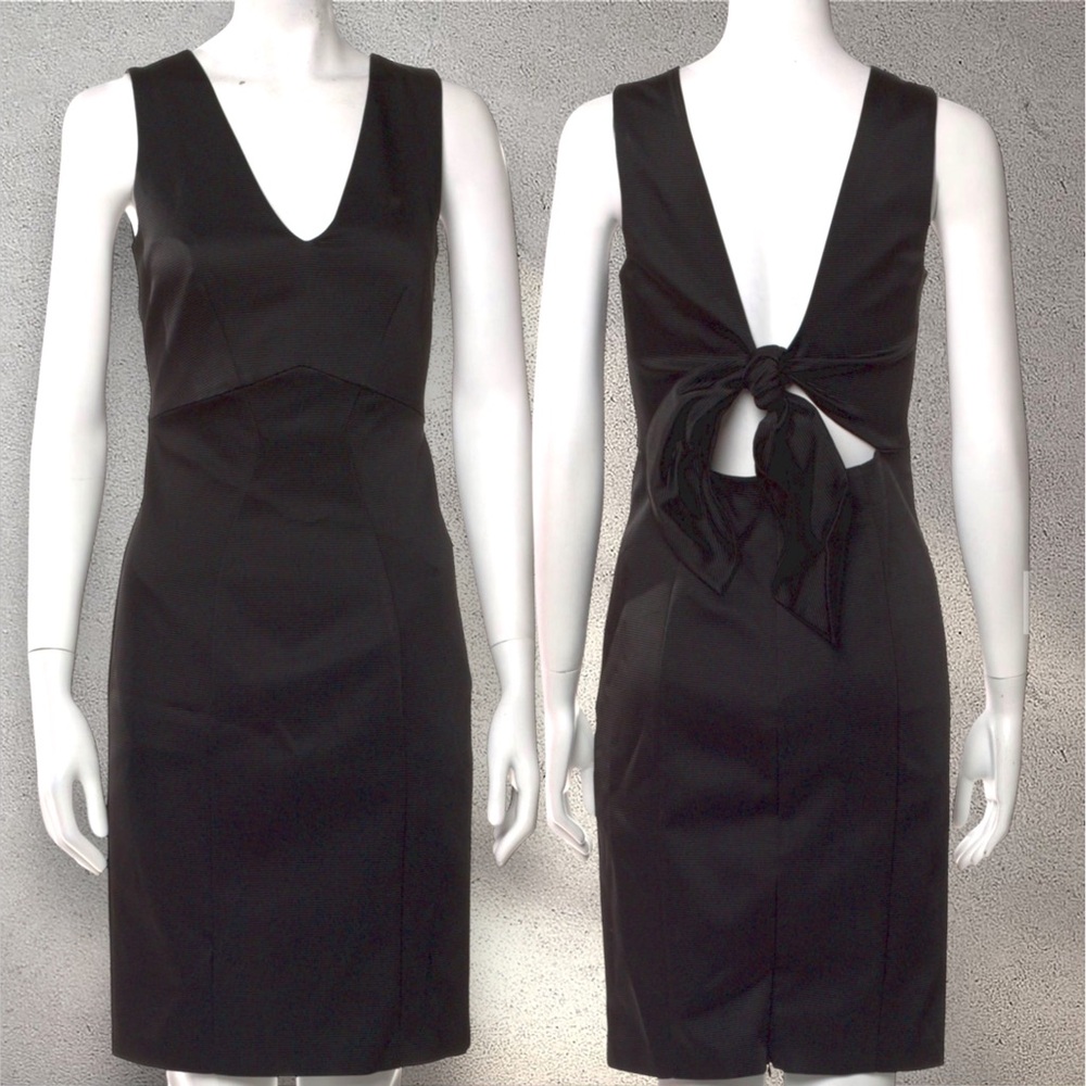 Zac Posen Black Cutout Back Tie Cocktail Dress | NWT | Size 4 | Retail $550